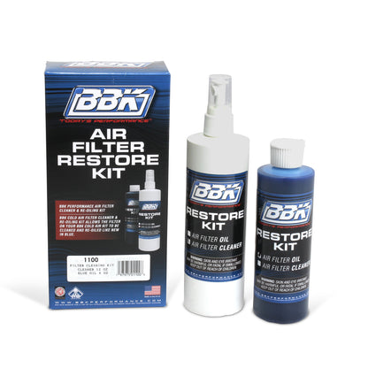 BBK AIR FILTER CLEANER & BLUE RE-OILING KIT - UNIVERSAL