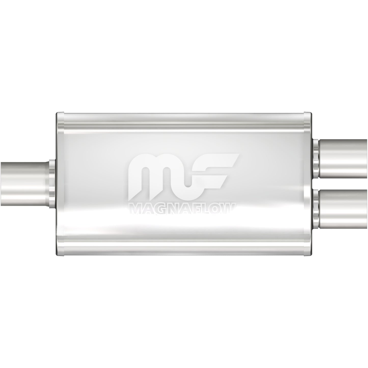 Straight-Through Performance Muffler; 2.25/2in. Center/Dual; 3.5x14x7 Body