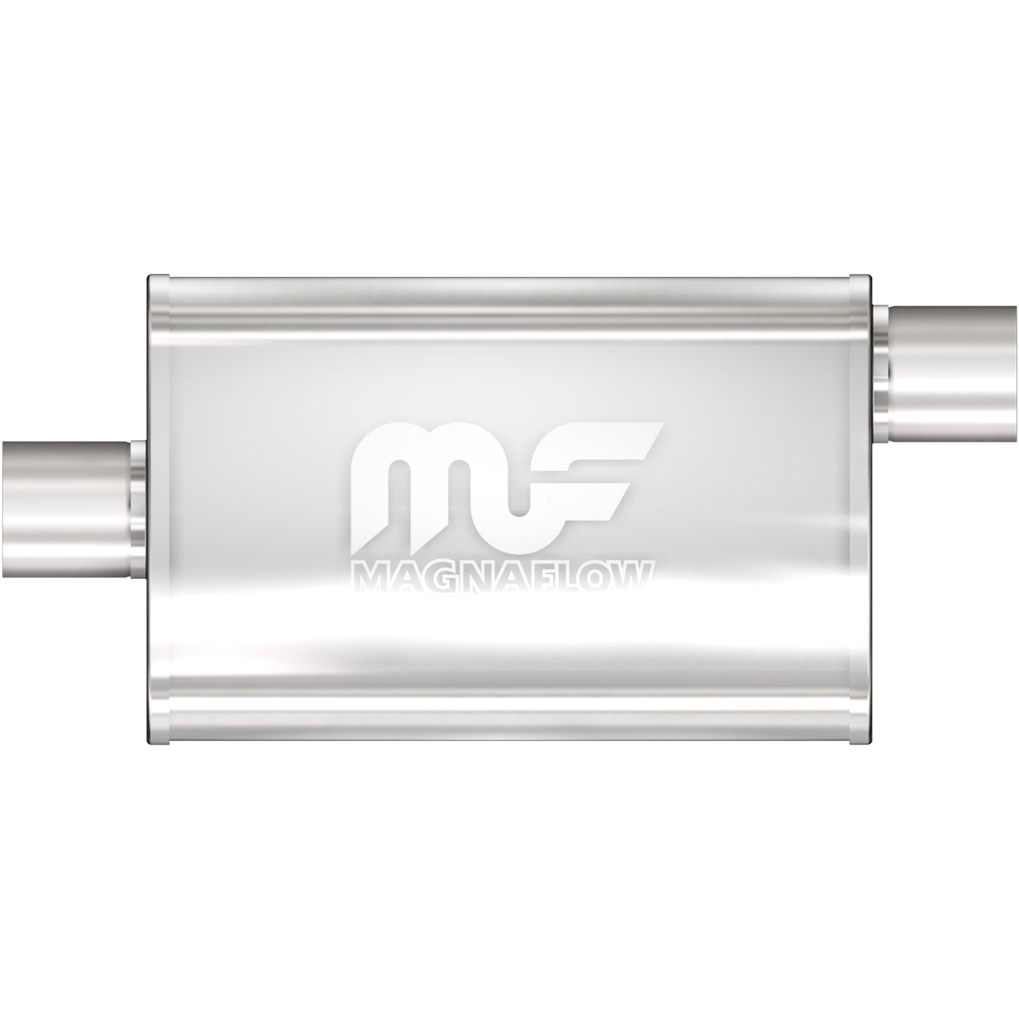Straight-Through Performance Muffler; 2.5in. Center/Offset; 4x14x9 Body