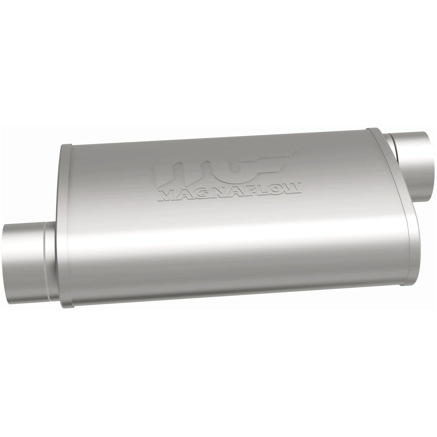 Straight-Through Performance Muffler; 3in. Offset/Offset; 4x14x9 Body