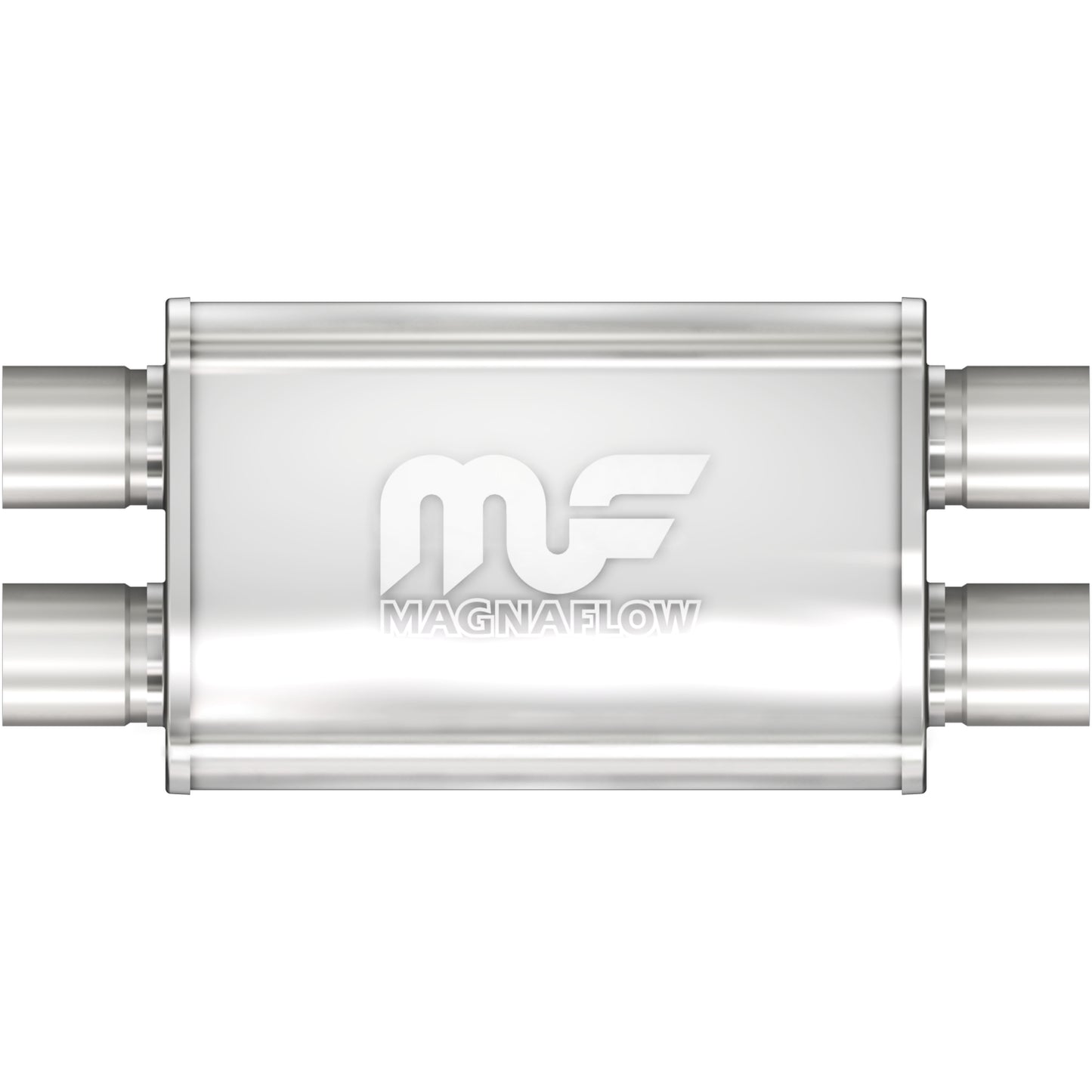 Straight-Through Performance Muffler; 2.25in. Dual/Dual; 4x14x9 Body