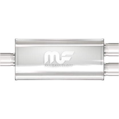 Straight-Through Performance Muffler; 2.25in. Center/Dual; 5x18x8 Body