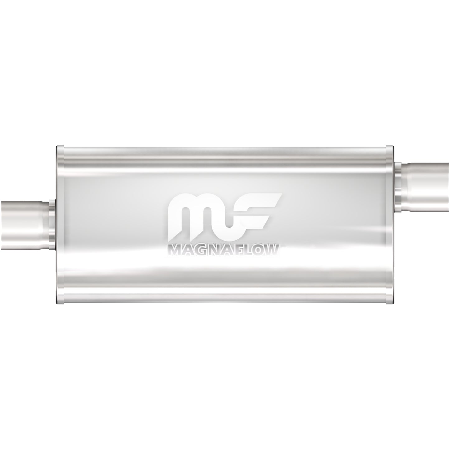 Straight-Through Performance Muffler; 3in. Offset/Center; 5x18x8 Body
