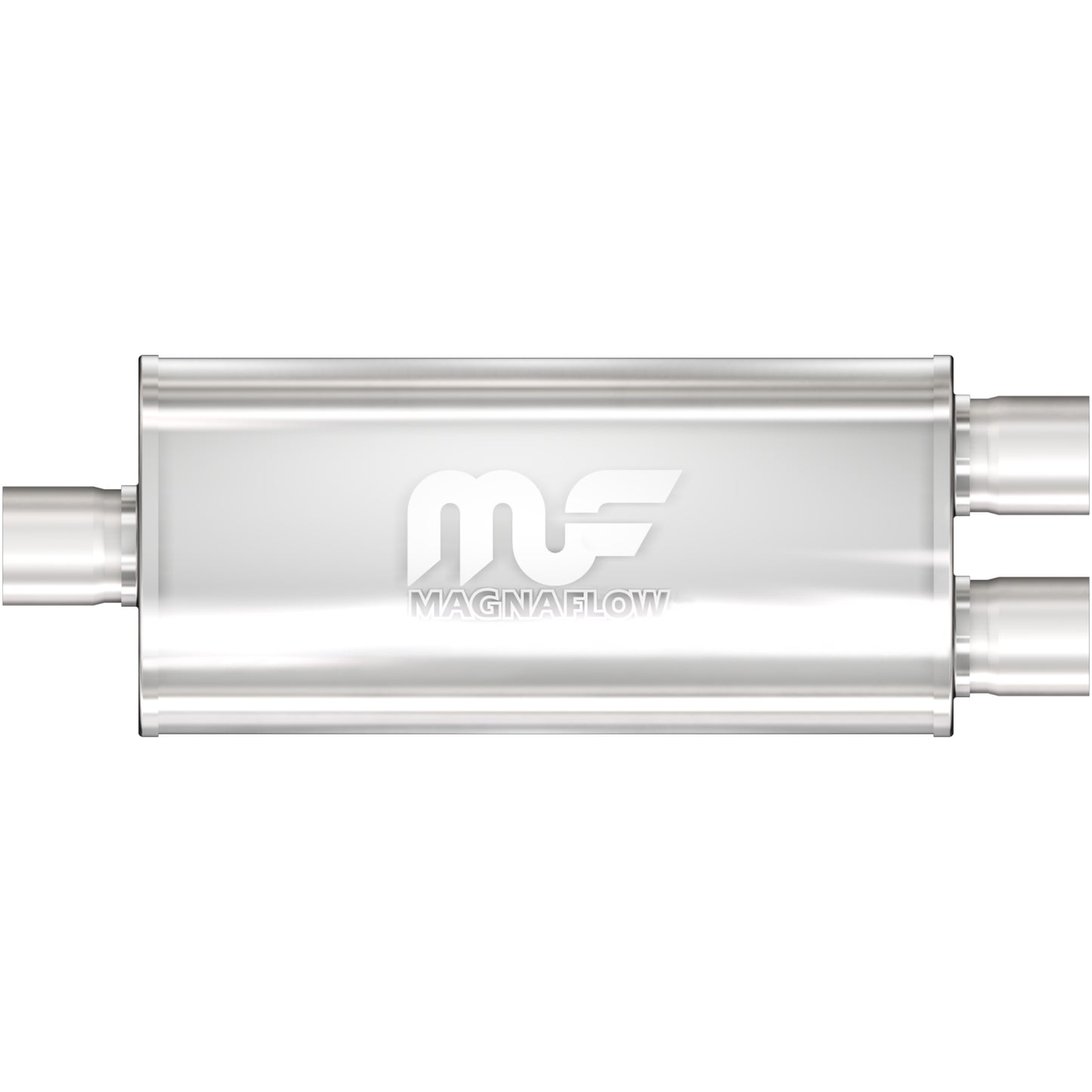 Straight-Through Performance Muffler; 2.5in. Center/Dual; 5x24x8 Body