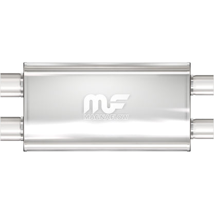 Straight-Through Performance Muffler; 2.5in. Dual/Dual; 5x22x11 Body