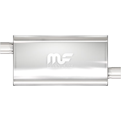 Straight-Through Performance Muffler; 3in. Offset/Offset; 5x22x11 Body