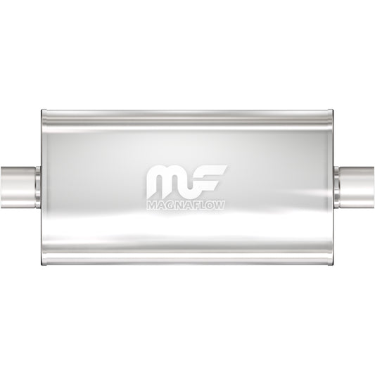 Straight-Through Performance Muffler; 3in. Center/Center; 5x22x11 Body