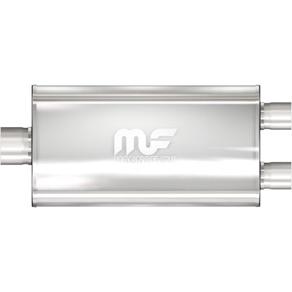 Straight-Through Performance Muffler; 2.5/2.25in. Center/Dual; 5x22x11 Body