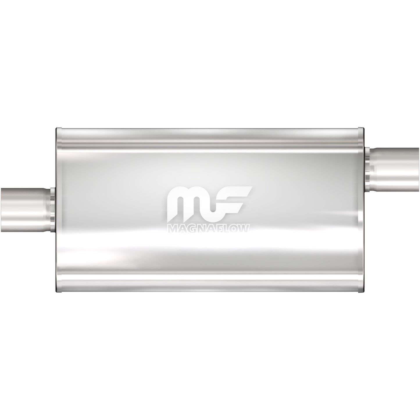 Straight-Through Performance Muffler; 2.5in. Offset/Center; 5x22x11 Body