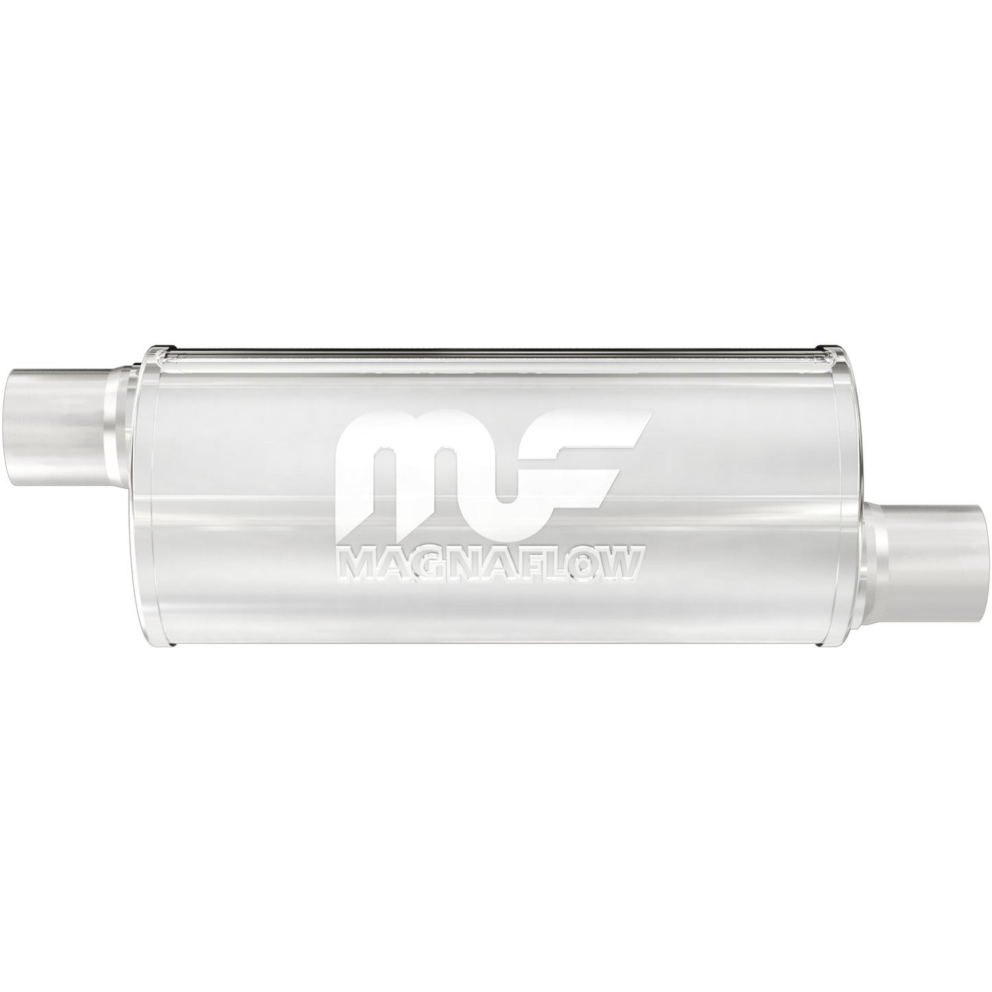Straight-Through Performance Muffler; 2.5in. Offset/Offset; 6x14x6 Body