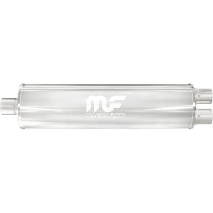 Straight-Through Performance Muffler; 3/2.5in. Center/Dual; 7x30x7 Body