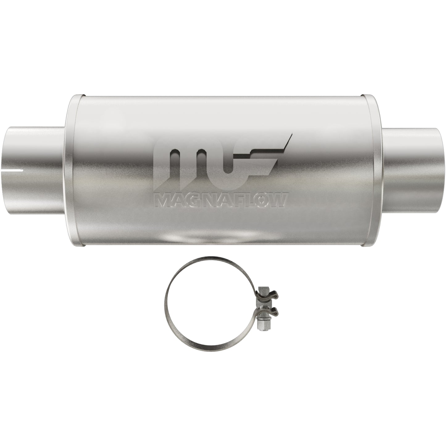 Straight-Through Performance Muffler; 4in. Center/Center; 7x7x14 Body