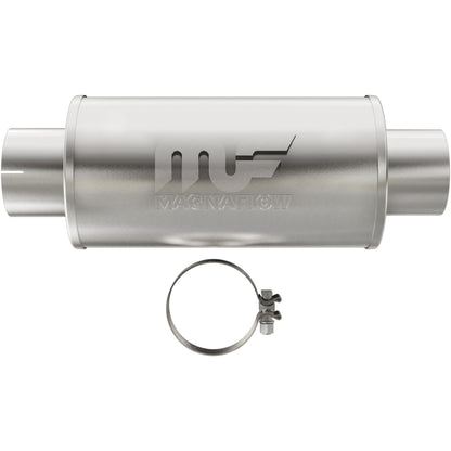 Straight-Through Performance Muffler; 4in. Center/Center; 7x7x14 Body