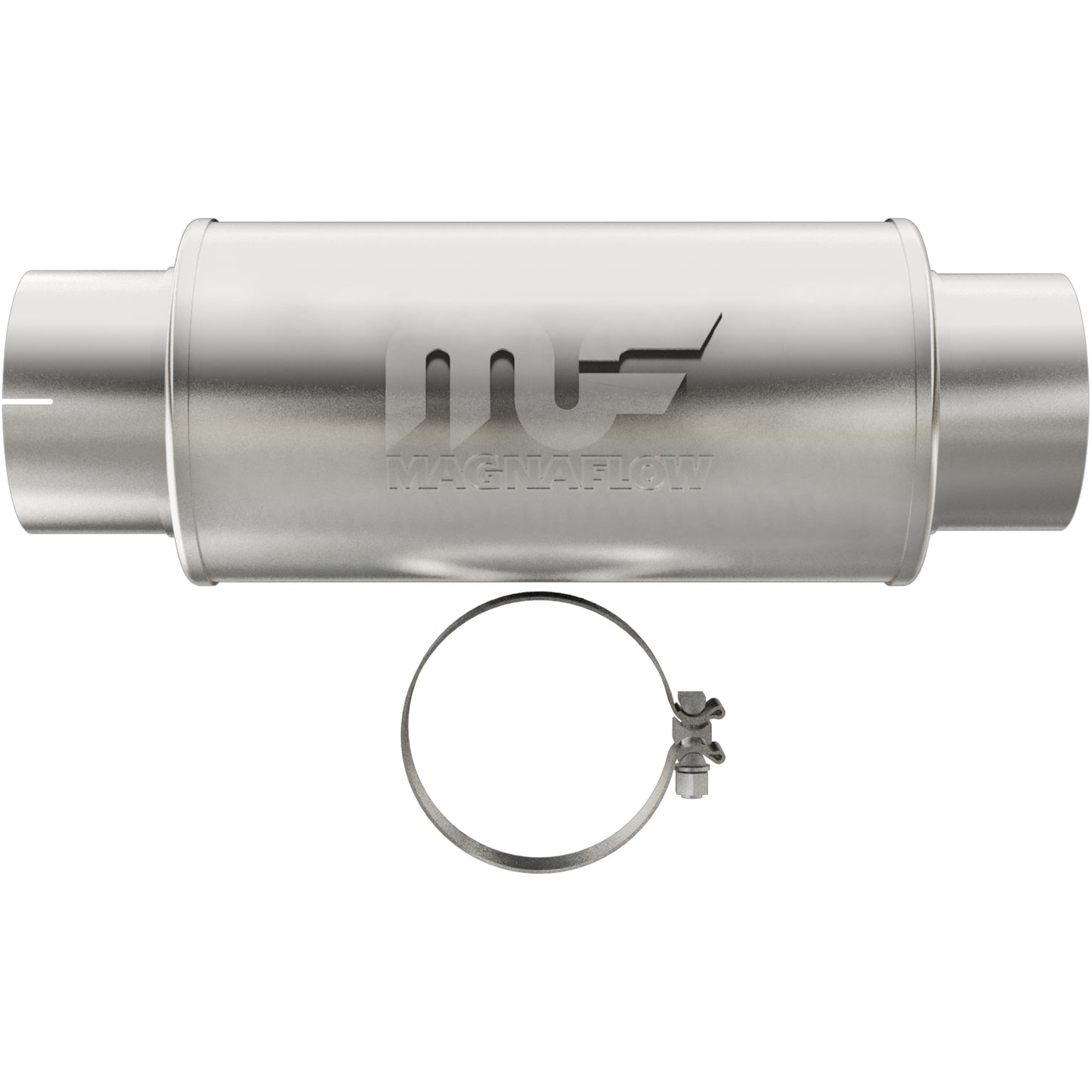Straight-Through Performance Muffler; 5in. Center/Center; 7x14x7 Body
