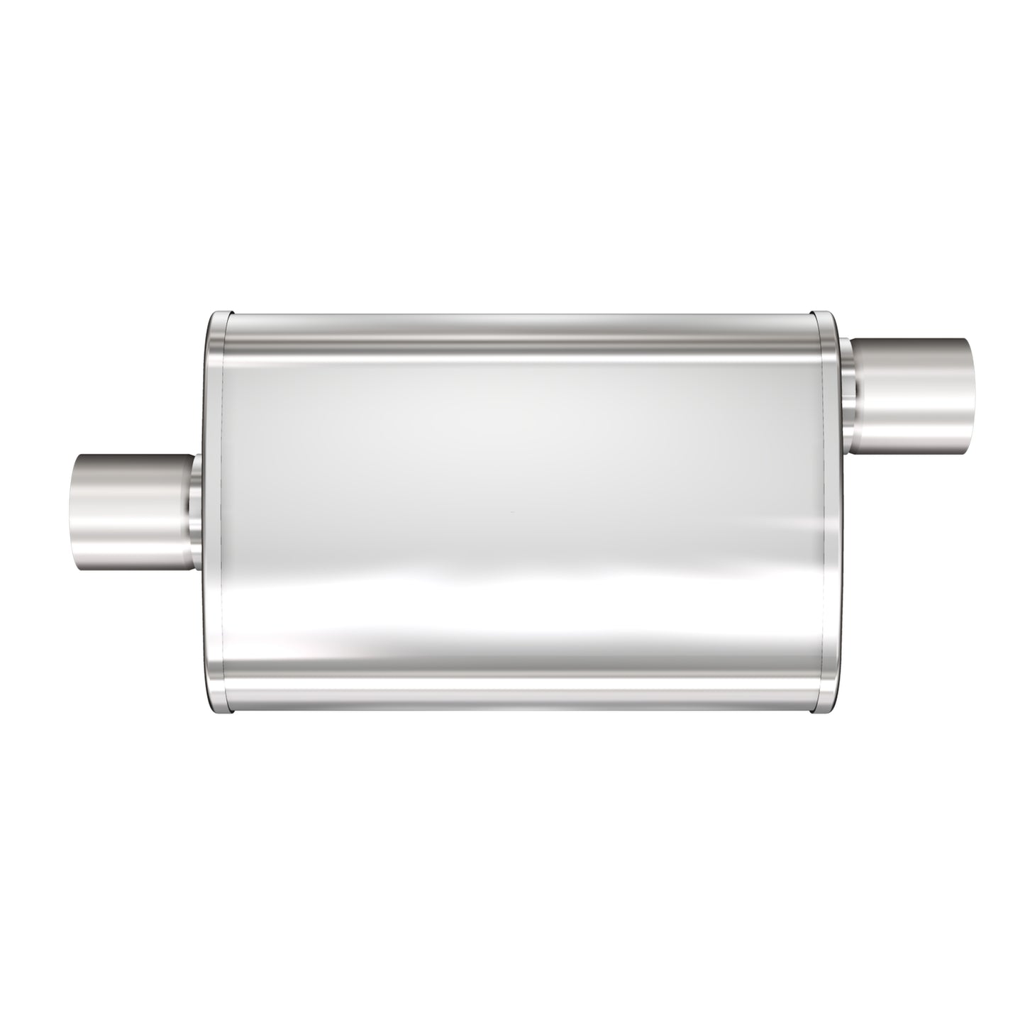 Multi-Chamber Performance Muffler; 2.5in. Offset/Center; 4x14x9 Body