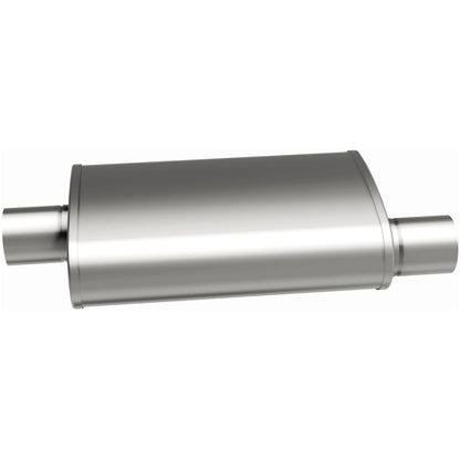 Multi-Chamber Performance Muffler; 2.5in. Offset/Center; 4x14x9 Body