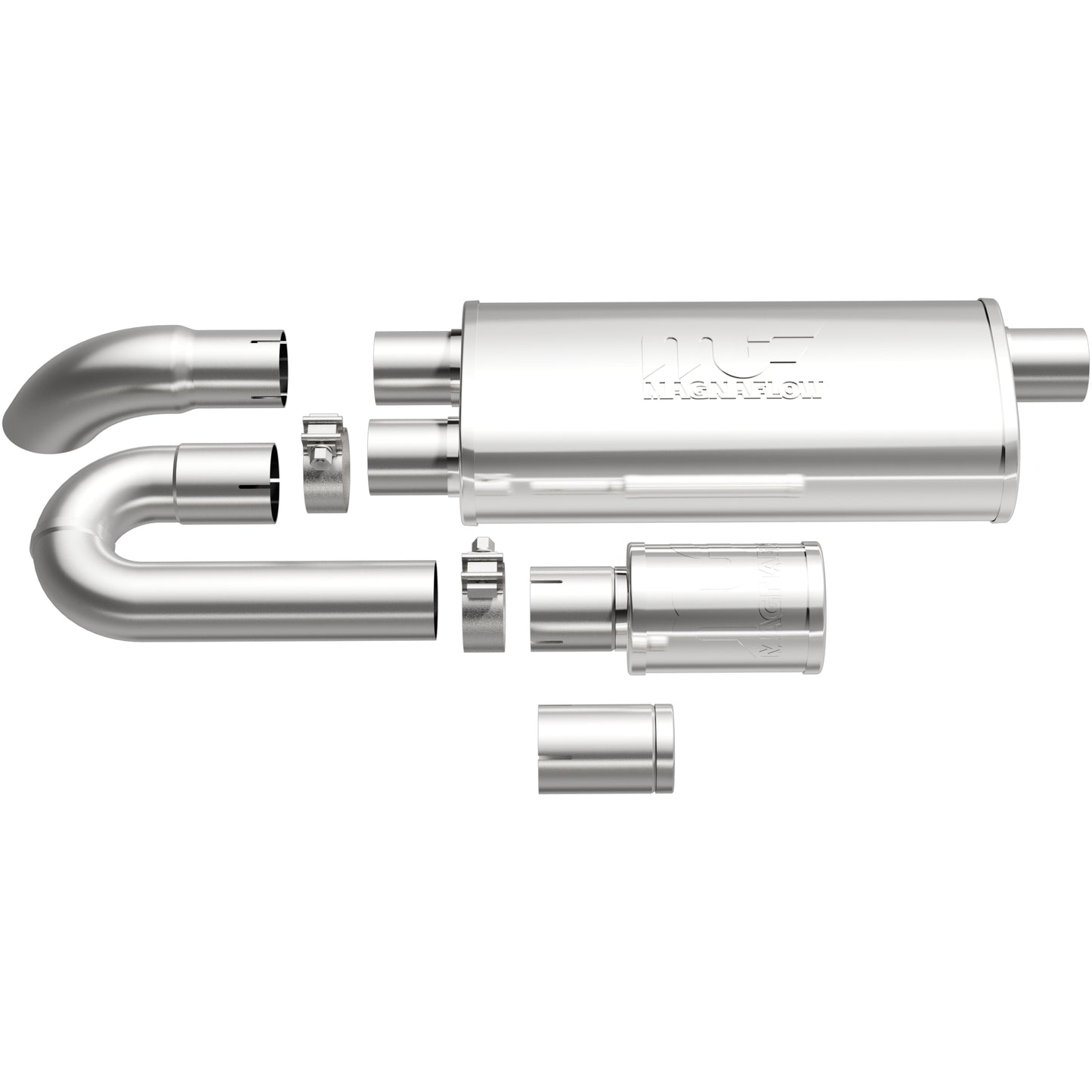 Universal XMOD Performance Muffler; 2.5in. Offset/Dual; 5x18x8 Body
