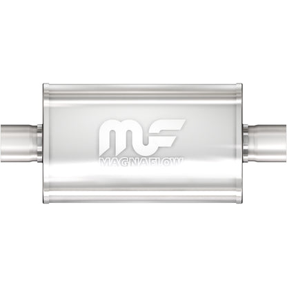 Straight-Through Performance Muffler; 3in. Center/Center; 5x6x8 Body