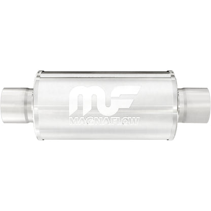 Straight-Through Performance Muffler; 2.5in. Center/Center; 6x6x6 Body