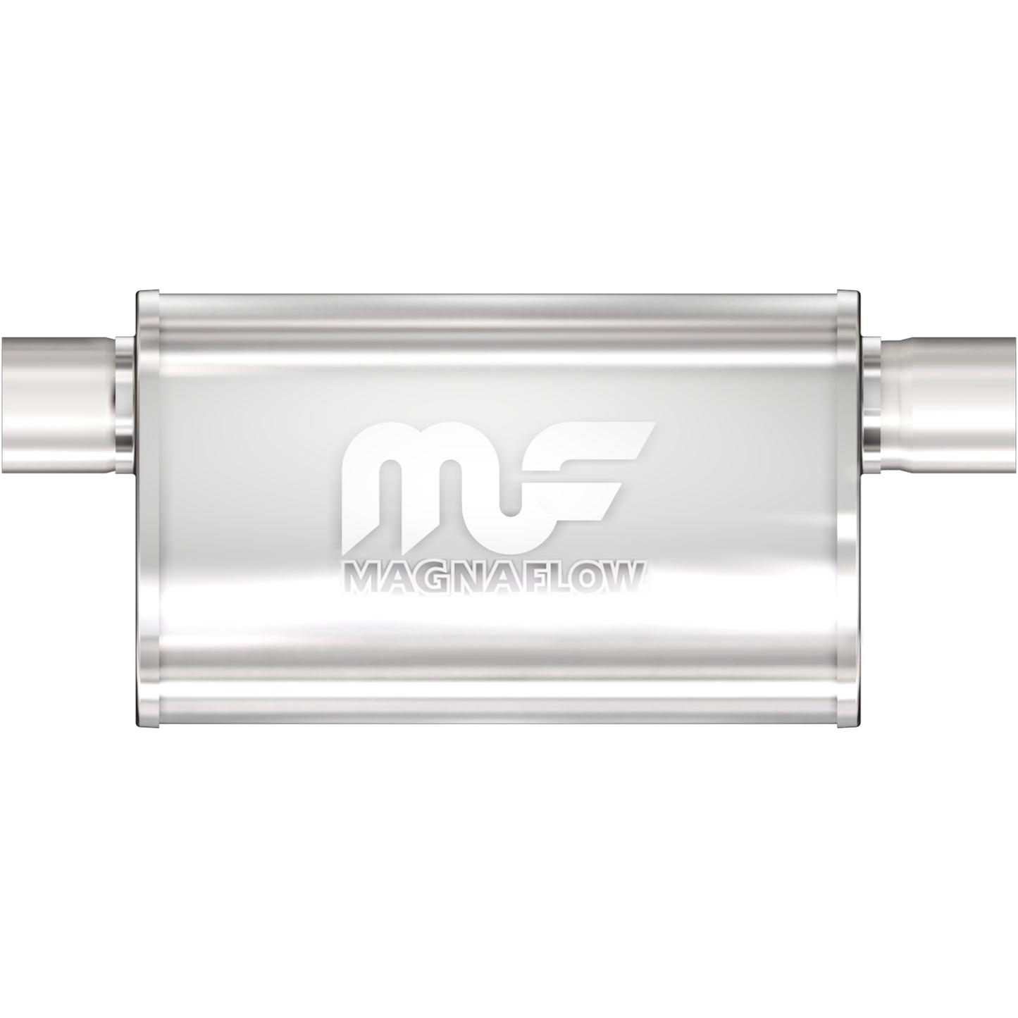 Straight-Through Performance Muffler; 2.5in. Offset Same Side; 5x14x8 Body