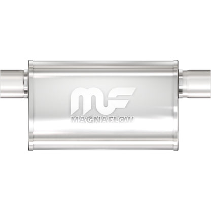Straight-Through Performance Muffler; 2.5in. Offset Same Side; 5x14x8 Body