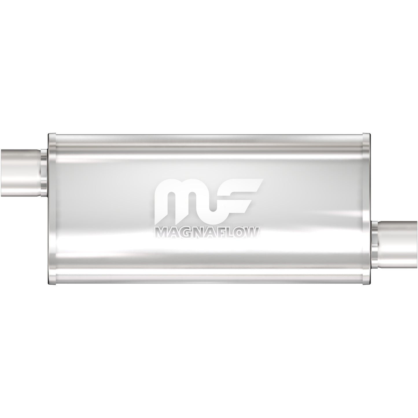 Straight-Through Performance Muffler; 3in. Offset/Offset; 5x24x8 Body