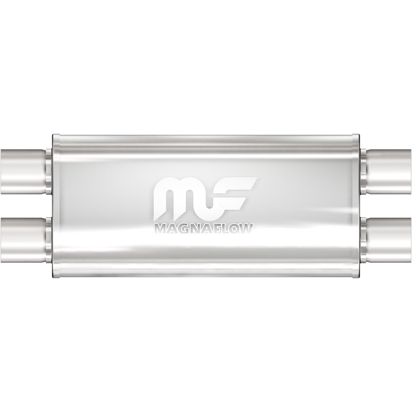 Straight-Through Performance Muffler; 2.5in. Dual/Dual; 5x18x8 Body