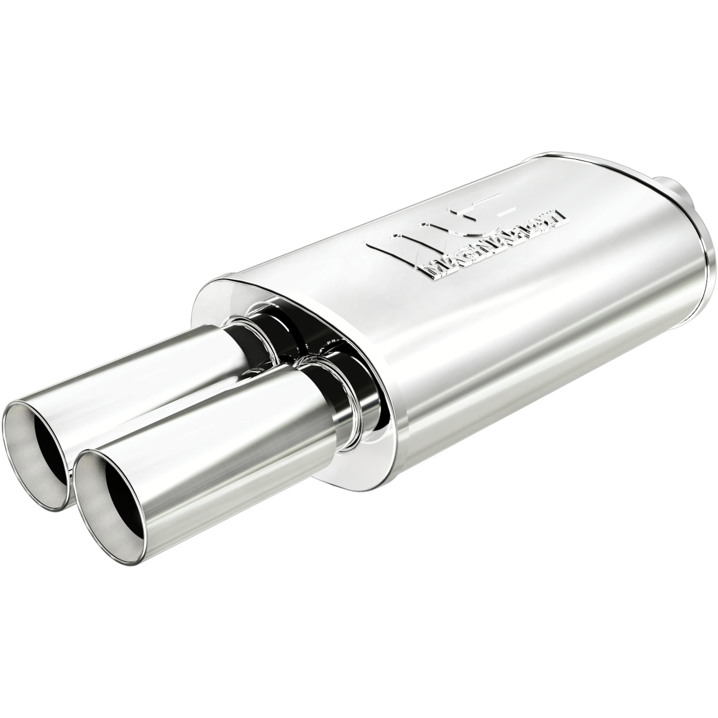Straight-Through Performance Muffler; 2.25/3.125in. Center/Dual; 5x14x8 Body