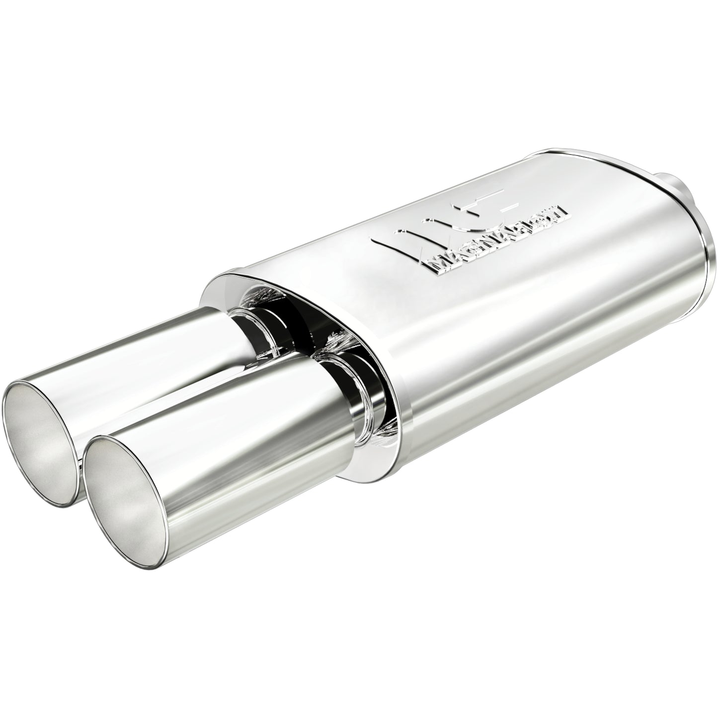 Straight-Through Performance Muffler; 2.25/3.5in. Center/Dual; 5x14x8 Body