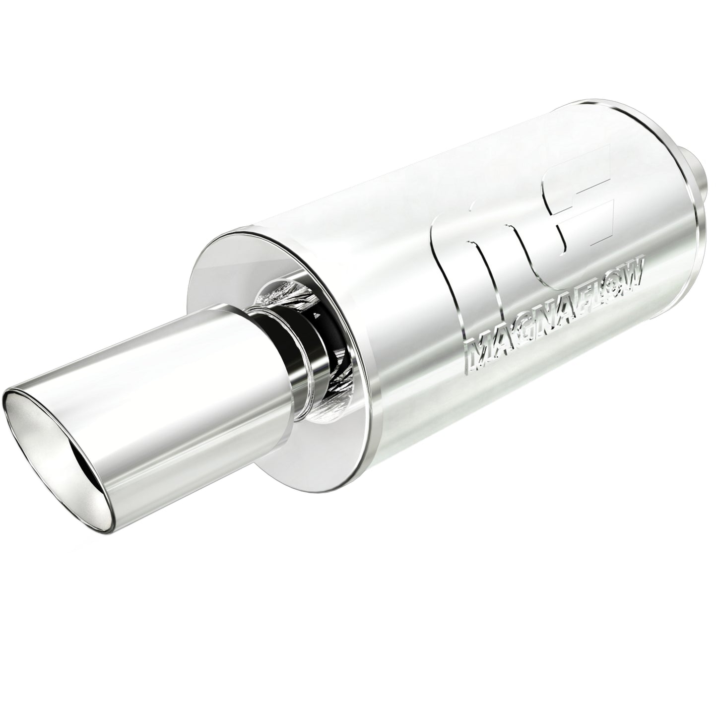 Straight-Through Performance Muffler; 2.25/4in. Center/Center; 7x14x7 Body