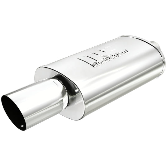 Straight-Through Performance Muffler; 2.25/4in. Center/Center; 5x14x8 Body