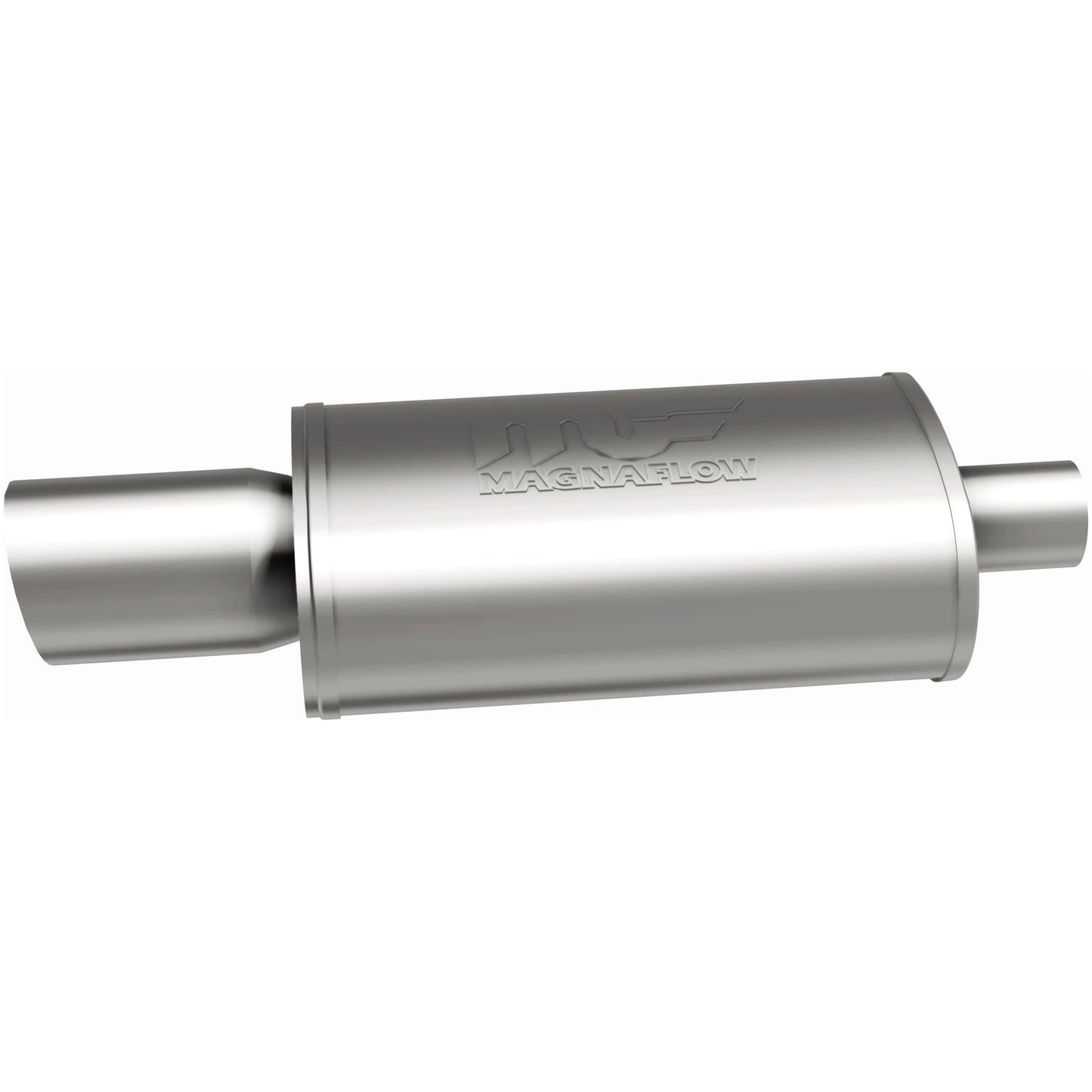 Straight-Through Performance Muffler; 2.25/4in. Center/Center; 5x14x8 Body