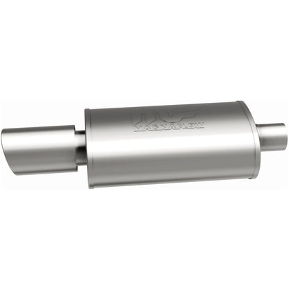 Straight-Through Performance Muffler; 2.25/4in. Center/Center; 5x14x8 Body