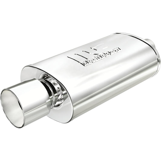 Straight-Through Performance Muffler; 2.25/4in. Center/Center; 5x14x8 Body