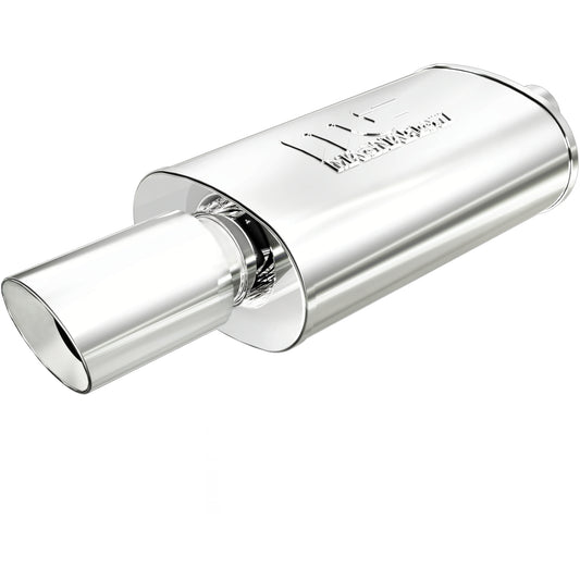 Straight-Through Performance Muffler; 2.25/4in. Center/Center; 5x14x8 Body