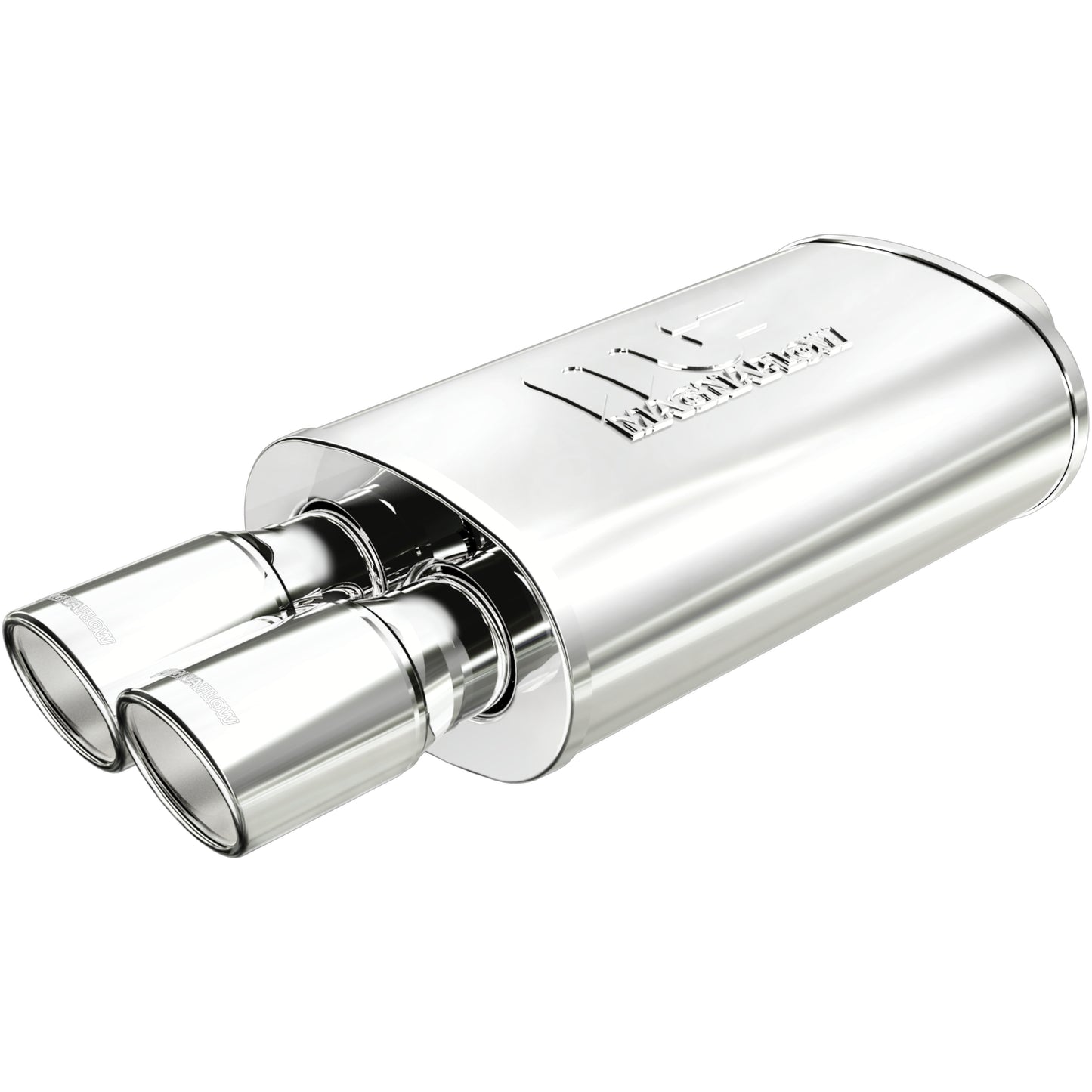 Straight-Through Performance Muffler; 2.25/3in. Center/Dual; 5x14x8 Body