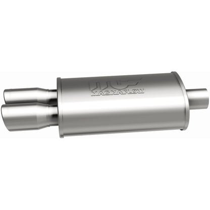 Straight-Through Performance Muffler; 2.25/3in. Center/Dual; 5x14x8 Body
