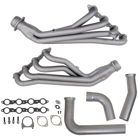 BBK 1999-2002 GM FULL SIZE TRUCK LONG TUBE EXHAUST HEADERS & Y PIPE (CHROME)