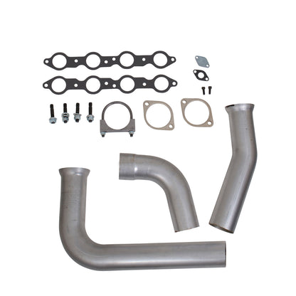 BBK 1999-2002 GM FULL SIZE TRUCK LONG TUBE EXHAUST HEADERS & Y PIPE (CHROME)