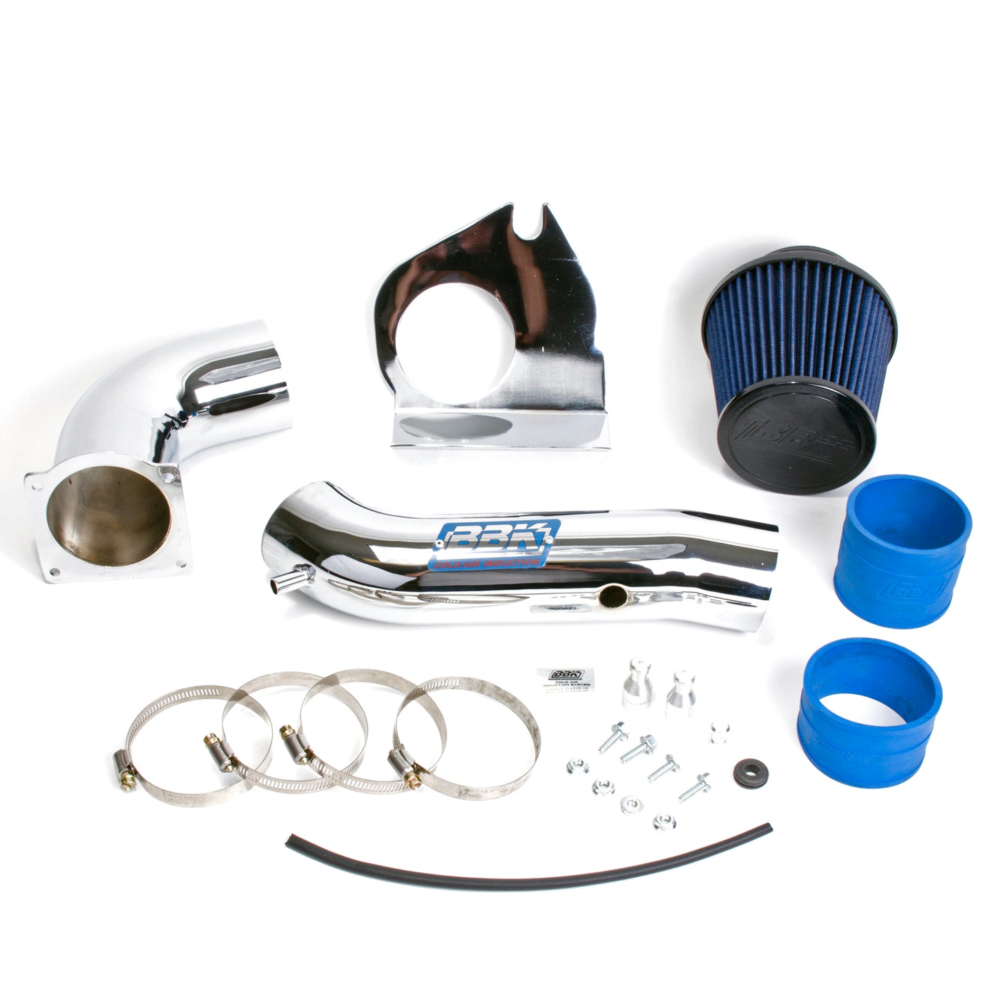 BBK MUSTANG 3.8L V6 COLD AIR INTAKE - FENDERWELL STYLE (Powder Coated Chrome)