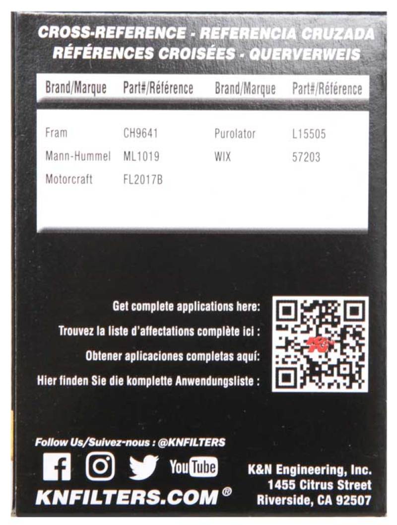 KN Premium Wrench-Off Oil Filt