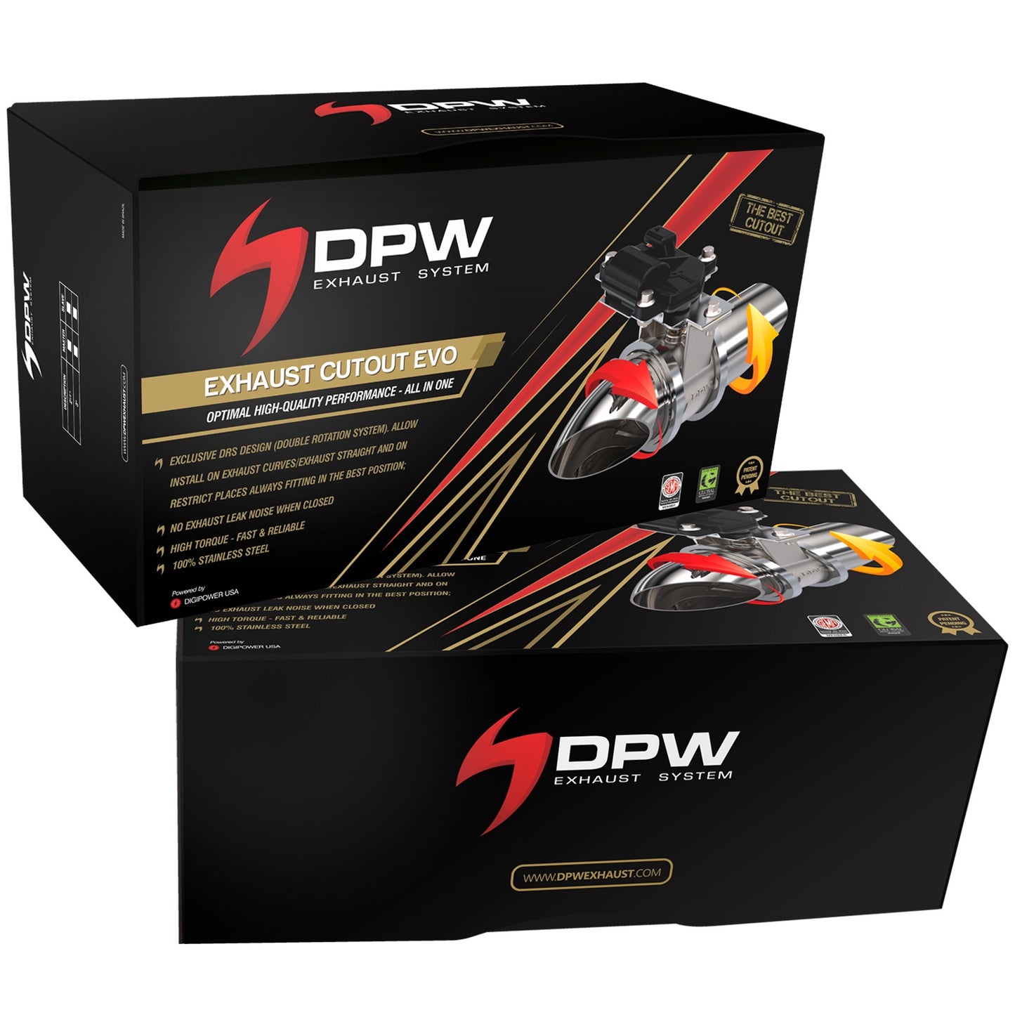 DPW Exhaust Cutout EVO Kit For Dual Exhaust 2.5 In