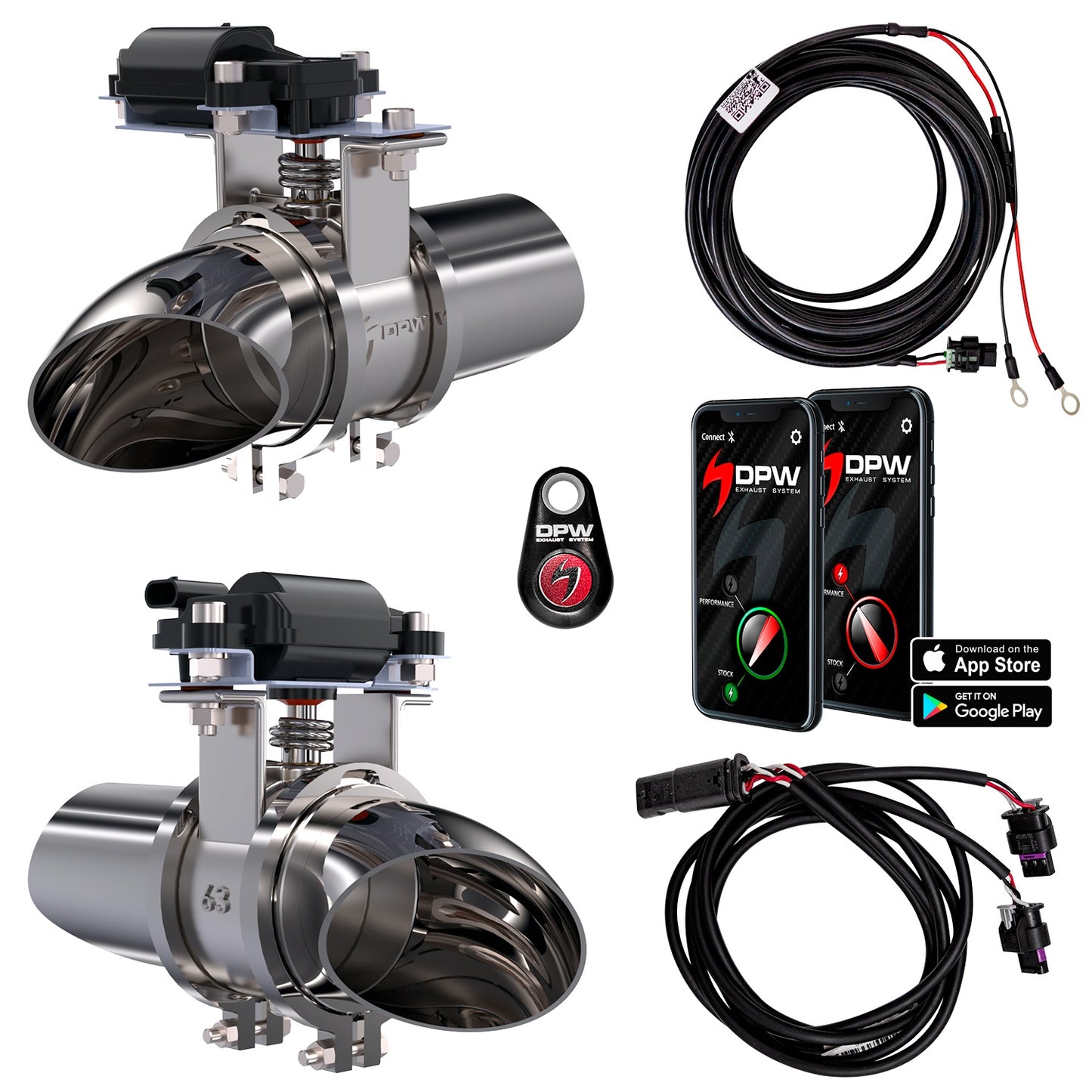 DPW Exhaust Cutout EVO Kit For Dual Exhaust 2.5 In
