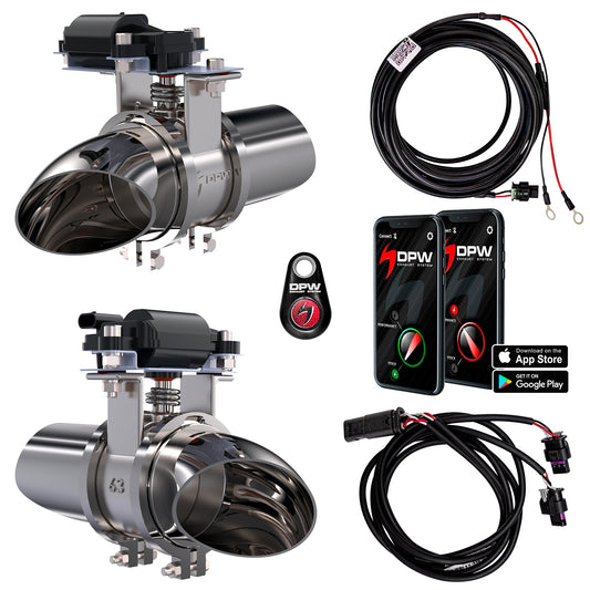 DPW Exhaust Cutout EVO Kit For Dual Exhaust 2.5 In