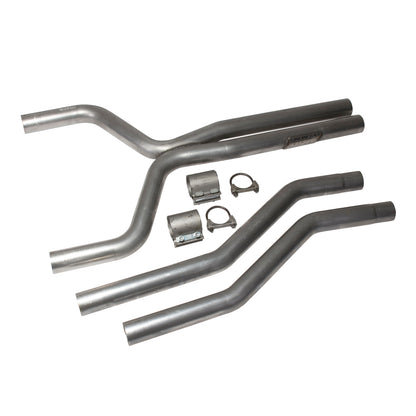 BBK CAMARO V6 2-1/2 MID X PIPE (ALUMINIZED)