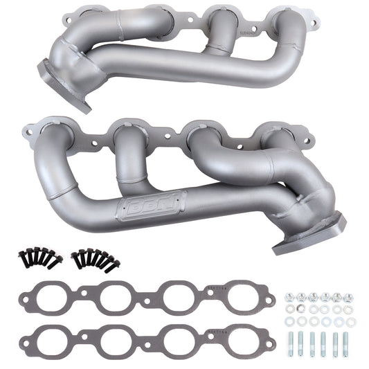 2019-2024 Chevy GM Truck 5.3L 6.2L 1-3/4 Shorty Headers (TITANIUM CERAMIC)