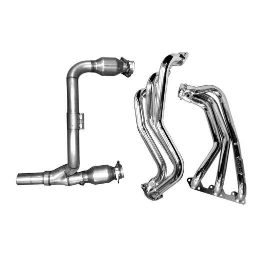 BBK 2007-2011 JEEP WRANGLER 3.8L 1-5/8 LONG TUBE HEADERS W/CATS Y PIPE (CERAMIC)