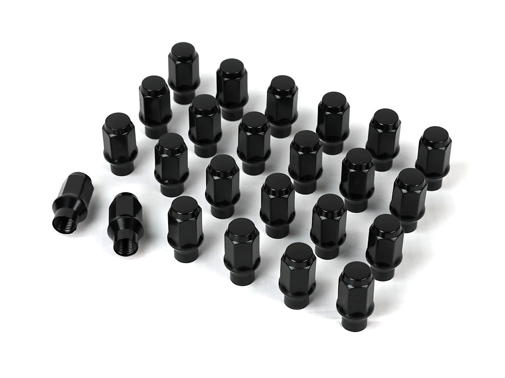 ICON Alloys Lug Nut Kit M14 X 1.5 Extended Thread With Custom Shank Black 24 Count