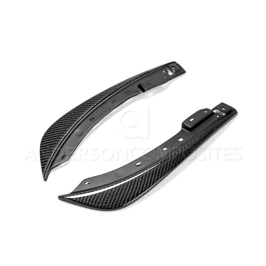 Anderson Composites AC-FBC0910DGCH-OE Carbon Fiber Front Bumper Canards For 2008-2014 Dodge Challenger