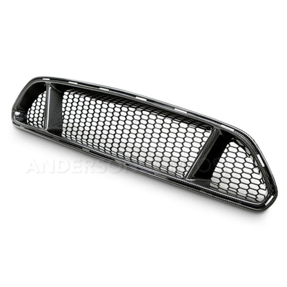 Anderson Composites AC-FG15FDMU-GT Type-GT Carbon Fiber Upper Grille For 2015-2017 Ford Mustang